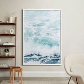 "Storm Swell" - Art Print in stormy turquoise by Kamala Nahas - In a Room