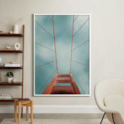 "San Francisco Golden Gate Bridge" - Art Print in Slate Blue by Lauren Cheng - In a Room