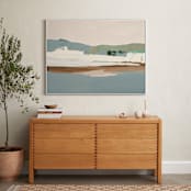 "Slate Gray Seascape" - Art Print in Slate Gray Blue by Caryn Owen - In a Room