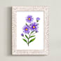 "Aster Flowers" - Art Print in Lavender by Alf and Auguri - Framed