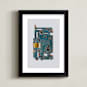 "Circuit Board" - Art Print in electicity by Kamala Nahas - Framed