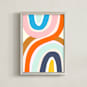 "Swish" - Art Print in Tangerine by Haley Warner - Framed