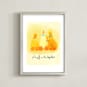 "Yellow Ducks, Ducky Family" - Art Print in ducky yellow by Tracy Ann - Framed