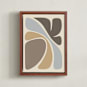 "Affinity II" - Art Print in Sandy Beige by Dominique Vari - Framed Canvas
