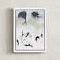 "Before the moment" - Art Print in warm beige white by Jihye Back Kim - Framed Canvas
