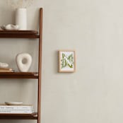 "Floral Monogram with Fern. Letter N" - Art Print in Pistachio Green by Helga Wigandt - In a Room