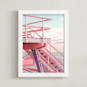 "Oceanside View" - Art Print in Cotton Candy by Jennifer Mckinnon Richman - Framed