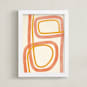"Summer Siesta" - Art Print in Coral by ALICIA BOCK - Framed