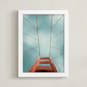 "San Francisco Golden Gate Bridge" - Art Print in Slate Blue by Lauren Cheng - Framed