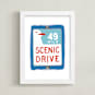"Scenic Drive" - Art Print in Sky by Kerry Doyle - Framed