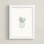 "Succulent fig. 3" - Art Print in Minty by Stacey Meacham - Framed