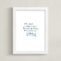 "oh child" - Art Print in ocean teal by Kelly Place - Framed