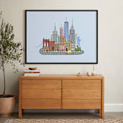 "My love for new york" - Art Print in sky by Ariel Troche - In a Room