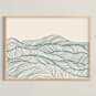 "Rolling Hills" - Art Print in Sage Hills by Jayne Alfieri - Framed