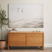 "Neutral wave" - Art Print in Neutral ivory by Lying on the grass - In a Room