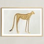 "Spots" - Art Print in Buff Orange by Megan Zang - Framed