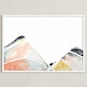 "Above the Horizon" - Art Print in Dusty Peach by Christi Parks - Framed
