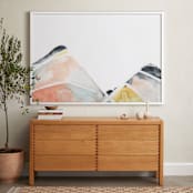 "Above the Horizon" - Art Print in Dusty Peach by Christi Parks - In a Room