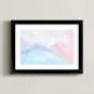 "Pastel Mountains" - Art Print in Berry by AYR - Framed