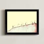 "Cantina Sunset" - Art Print in Creamy Yellow Sunset by Von Sides - Framed