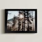 "Mountain Mist" - Art Print in Dark Brown by Claire Duda - Framed