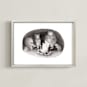 "Fireside Bears" - Art Print in Soft Black by Sarah Holden - Framed
