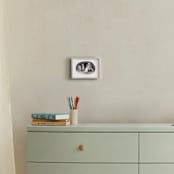 "Fireside Bears" - Art Print in Soft Black by Sarah Holden - In a Room