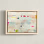 "Dotted Dash" - Art Print in Wheat by Lindsay Megahed - Framed Canvas