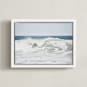 "Crash & Curl II" - Art Print in Teal Slate by Charlotte Mello Stevenson - Framed Canvas