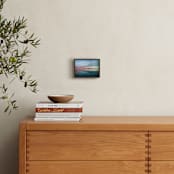"Morning Reflection" - Art Print in Lake Blue by Eric Clegg - In a Room