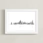 "Chicago Skyline" - Art Print in Charcoal by Paul Berthelot - Framed