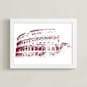 "Colosseum" - Art Print in Merlot by Paul Berthelot - Framed