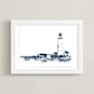 "Boston Light" - Art Print in Marine by Paul Berthelot - Framed