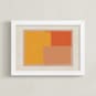 "Come And Stay With Me 1A" - Art Print in Albers Orange by Alain Castoriano - Framed