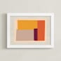 "Come And Stay With Me 2A" - Art Print in Albers Orange by Alain Castoriano - Framed