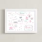"Boston, Massachusetts Calligraphy Map" - Art Print in Navy by Megan Kelso - Framed