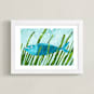 "That Blue Fish" - Art Print in Blue by Alf and Auguri - Framed