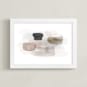 "Soft Dimension" - Art Print in Rose Putty by Melanie Severin - Framed