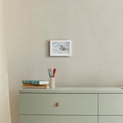"The Cloud Plane" - Art Print in Baby Blue by Sarah Holden - In a Room