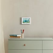"That Blue Fish" - Art Print in Blue by Alf and Auguri - In a Room