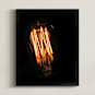 "Bulb 3" - Art Print in Hot Orange by Jonathan Brooks - Framed