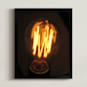"Bulb 2" - Art Print in Fire Orange by Jonathan Brooks - Framed