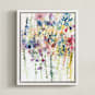 "Wildflowers" - Art Print in rose by Lindsay Megahed - Framed Canvas