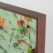 "Fleeting Roses, Autumn" - Art Print in Sage Green by Sonal Nathwani - Frame Close-up