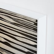 "Linen" - Art Print in Shades of Ecru by Deborah Velasquez - Frame Close-up