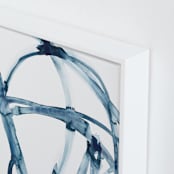 "Indigo Plant Cell" - Art Print in Indigo Blue by Mary Gaspar - Frame Close-up