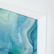 "Under Water" - Art Print in Sea Blue by Chelsey Scott - Frame Close-up