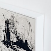 "Tour de Force II" - Art Print in Black and White by Carmen Guedez - Frame Close-up
