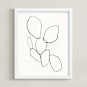"Cactus Line Drawing" - Art Print in dusty white by Amanda Phelps - Framed