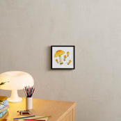 "Yellow Mushrooms (Fly agaric)" - Art Print in Yellow by Alf and Auguri - In a Room